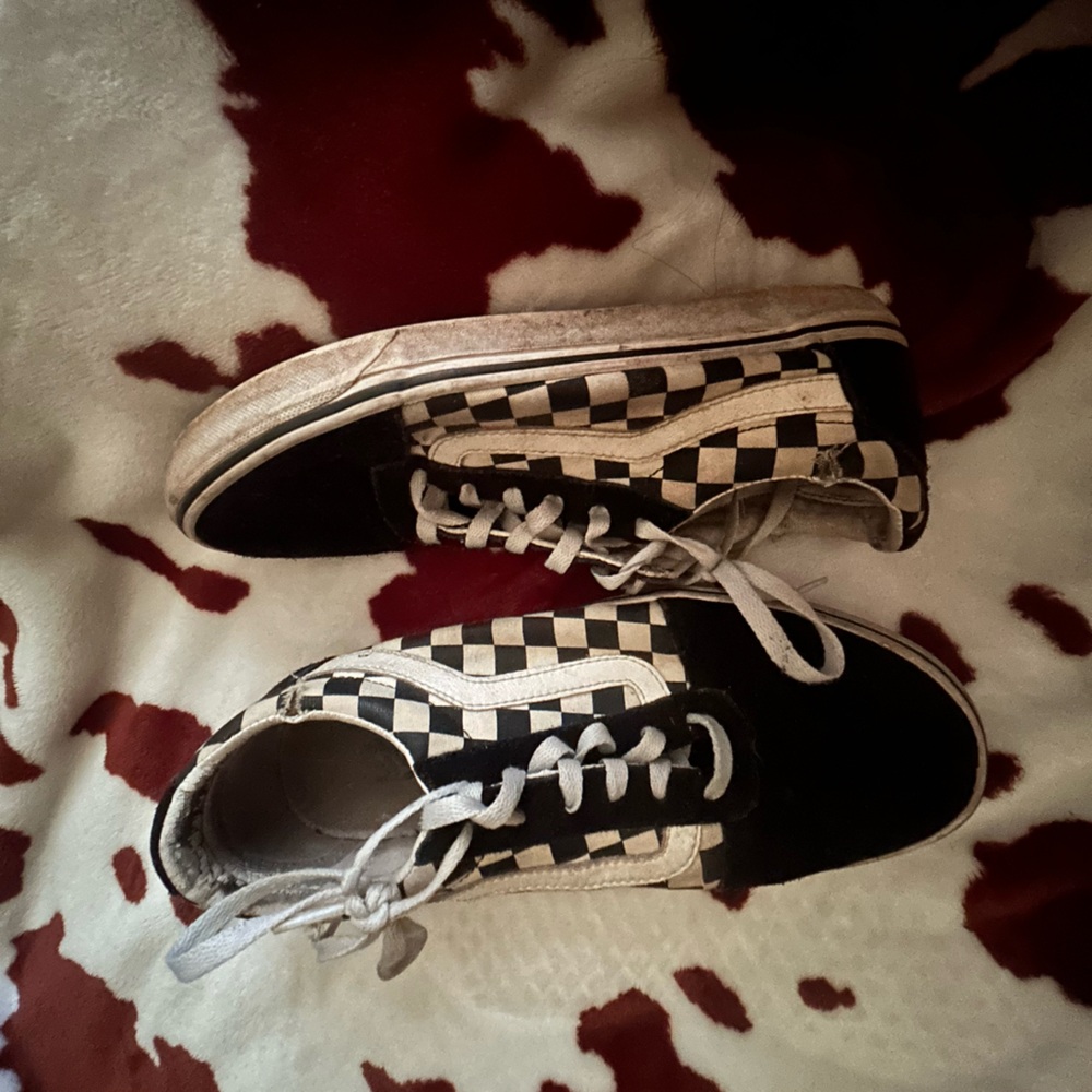 Black and white checkered vans